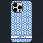 Padrão de Olhos mau Suave Nome Azul Grego Amulet<br><div class="desc">Proteja-se da mau com nossa capa de telefone na moda e proteção personalizada mau. Esta capa de telefone personalizada apresenta um belo padrão de mau em cores azuis pastel, juntamente com o seu nome personalizado em uma fonte na moda. É a maneira perfeita de adicionar um toque de personalidade ao...</div>