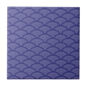 Padrão de Onda Japonês em Azul/Roxo