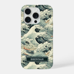 Padrão de Onda Japonesa Monogramado