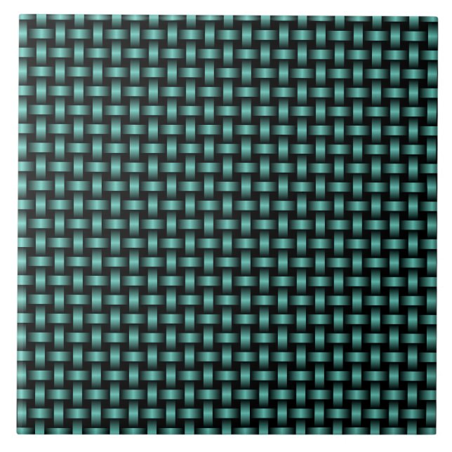Padrão de Onda Preta Teal (Frente)