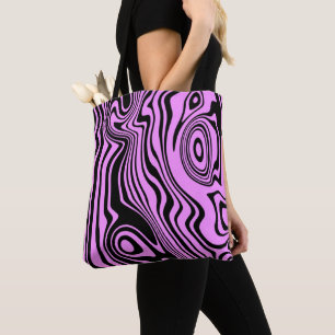Padrão de Ondas de Tote Roxo - Escolher Cor