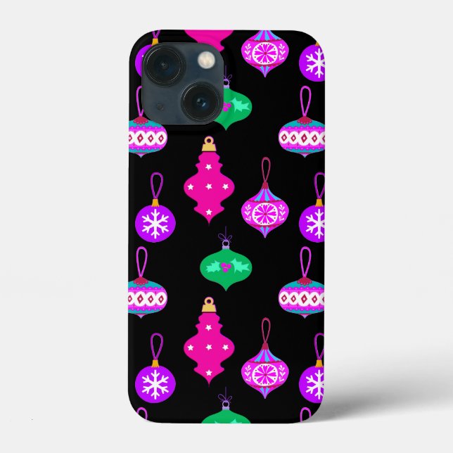 Padrão de Ornamento Antiquado em Rosa, Teal e Pret (Verso)