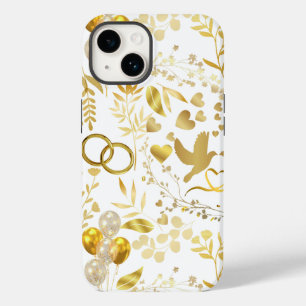Padrão de ornamentos de casamento no Dourado 02