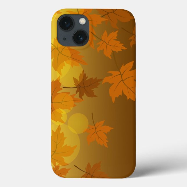 Padrão de outono com folhas de carapaça e boque em (Verso)