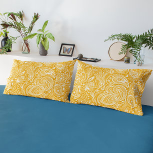 Padrão de Paisley Branco e Verde-Sage