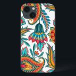 Padrão de Paisley Floral Colorida Elegante<br><div class="desc">Colorida elegante trendy watercolor,  étnico floral. É um padrão perfeito e o impressão pode ser feito maior ou menor. Legal design de menina. Fundo branco personalizado</div>