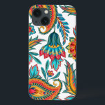Padrão de Paisley Floral Colorida Elegante<br><div class="desc">Colorida elegante trendy watercolor,  étnico floral. É um padrão perfeito e o impressão pode ser feito maior ou menor. Legal design de menina. Fundo branco personalizado</div>