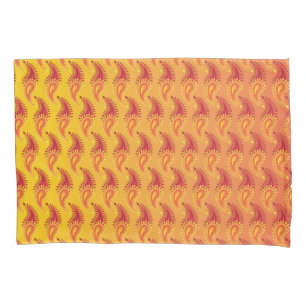 Padrão de Paisley Persa - Chama Laranja Oriental T