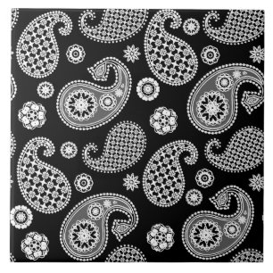 Padrão de Paisley, Preto e Branco
