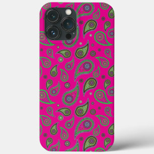 Padrão de Paisley Rosa e Verde