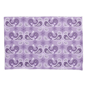 Padrão de Paisley Roxo e Branco Shabby Chic