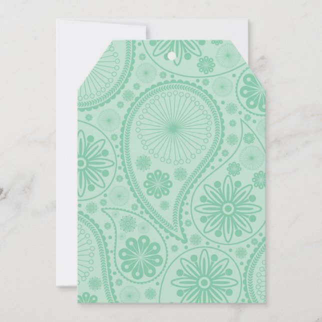 Padrão de paisley verde da Casa Mint (Frente)