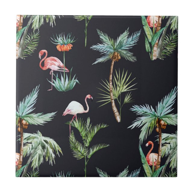 Padrão de Palma de Watercolor (Frente)