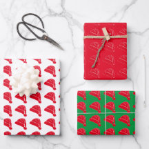 Padrão de Papai Noel verde vermelho Natal bonito