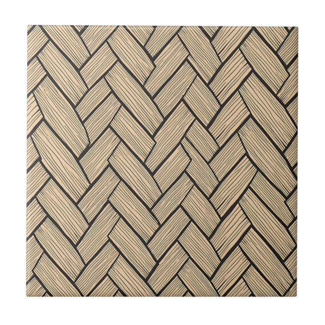 Padrão de Parquet de Madeira em Espinha de Peixe (Frente)