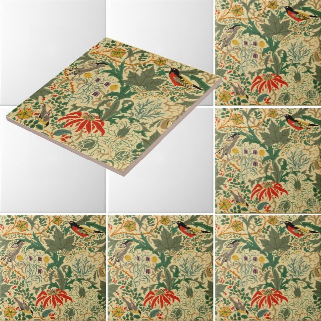 Padrão de Pássaros e Flores Arts & Crafts por Voys (Criador carregado)