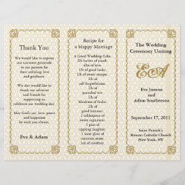 Padrão de Pasta do Programa de Casamento Branco Do