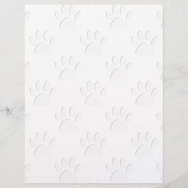 Padrão de Pata de Cachorro Cortado de Papel (Frente)