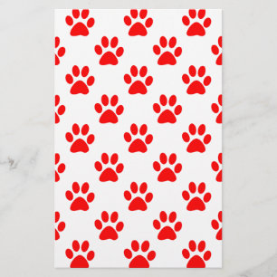 Padrão de patas de cachorrinhos vermelhos