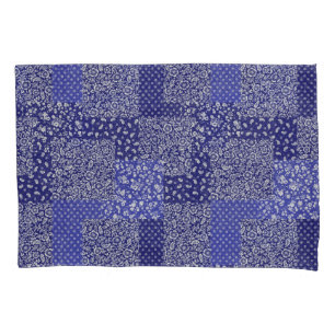 Padrão de patch Shades Chintz de Bolinhas Azul