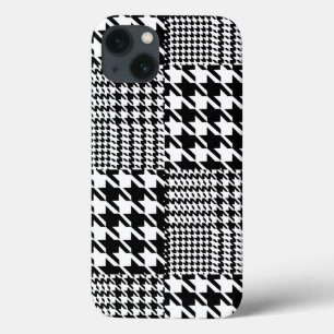Padrão De Patchwork De Preto E Branco Da Houndsto