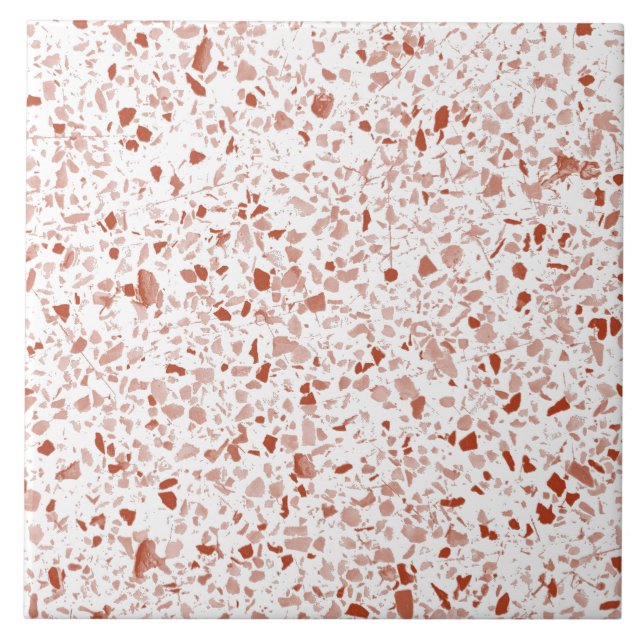 Padrão de Pedra Mínima do Terracotta White Terrazz (Frente)