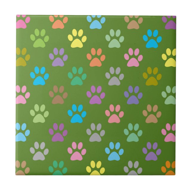 Padrão de pegadas coloridas (Frente)