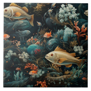 Padrão de Peixes, Mar Azul Escuro, Sonhador