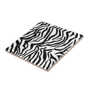 Padrão de pelo de zebra preta e branca