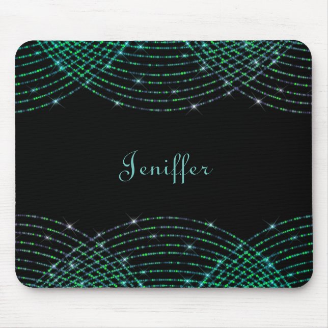 Padrão de perigo de abstrato brilho Mousepad (Frente)