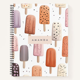 Padrão de picolé de cor personalizada monograma
