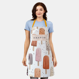 Padrão de picolé de cor personalizada monograma