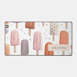 Padrão de picolé de cor personalizada monograma