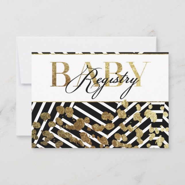 Padrão de Pintor Dourado e Stripes de Faux Elegant (Frente)