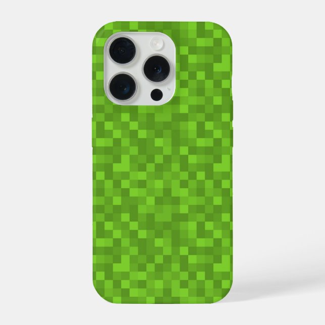 Padrão de Pixel Verde Retro Jogos 8-Bit (Verso)