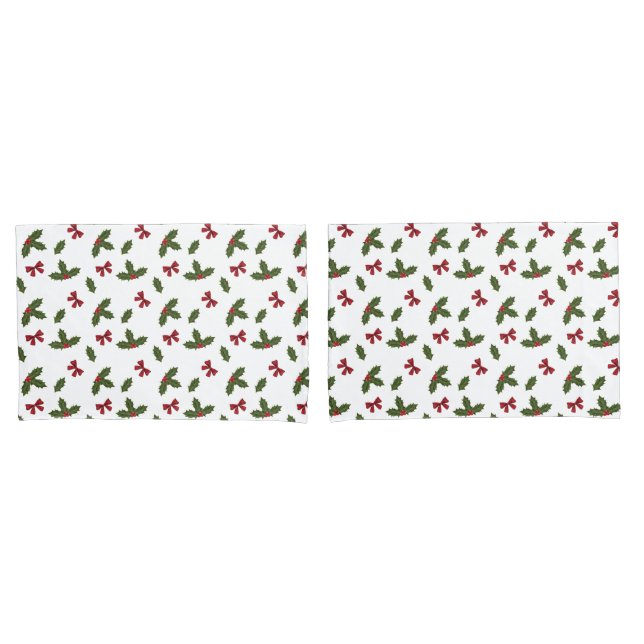 Padrão de Planta de Azevinho Comum de Natal e Laço (Frente - conjunto)