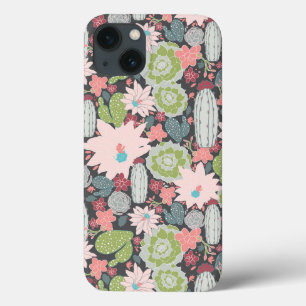 Padrão De Plantas Suculentas, Rosa-Rosa, De Cactu