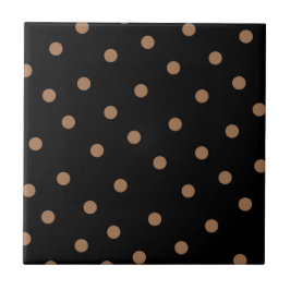 Padrão de Polkadot Preto Castanho