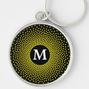 Padrão de ponto amarelo moderno com Chaveiro MONO