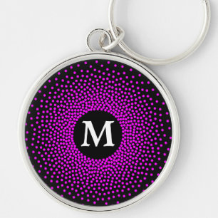 Padrão de ponto magenta moderno com Chaveiro MONO
