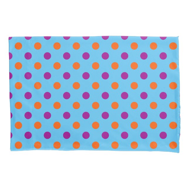 Padrão de Pontos Azul Roxo Laranja (Frente)
