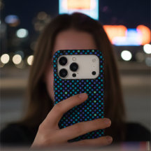 Padrão de Pontos Chic Azul Turquesa e Roxo