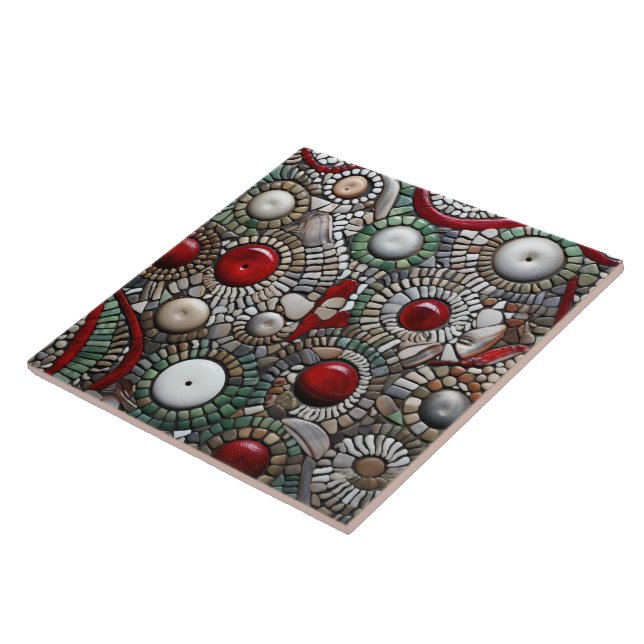 Padrão de Pontos de Natal Vermelho e Branco (Lateral)