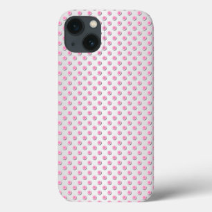 Padrão de Pontos Pink e Branco Prateado