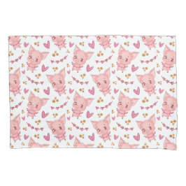 Padrão De Porco Bonito Com Corações