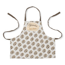 Padrão de Pretzel Desenhado à Mão em Bege Fofo