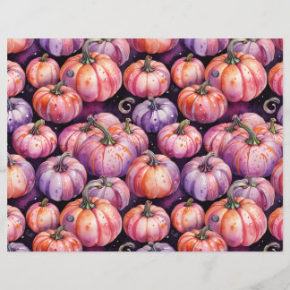 Padrão de Pumpkin Púrpura e Laranja