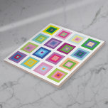 Padrão de Quadrados Coloridos do Meio século Moder<br><div class="desc">Um legal design de quadrados abstrato-médio-século. Projetado por Thisnotme©</div>