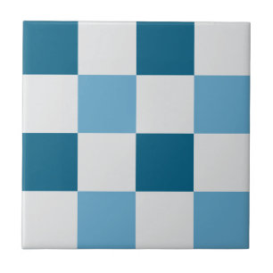 Padrão De Quadro De Verificação Branco E Azul