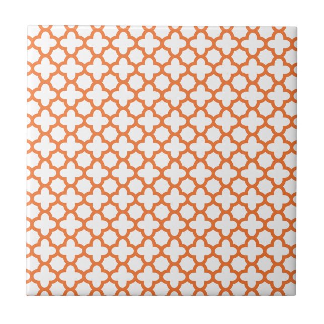 Padrão de Quatrefoil Laranja (Frente)